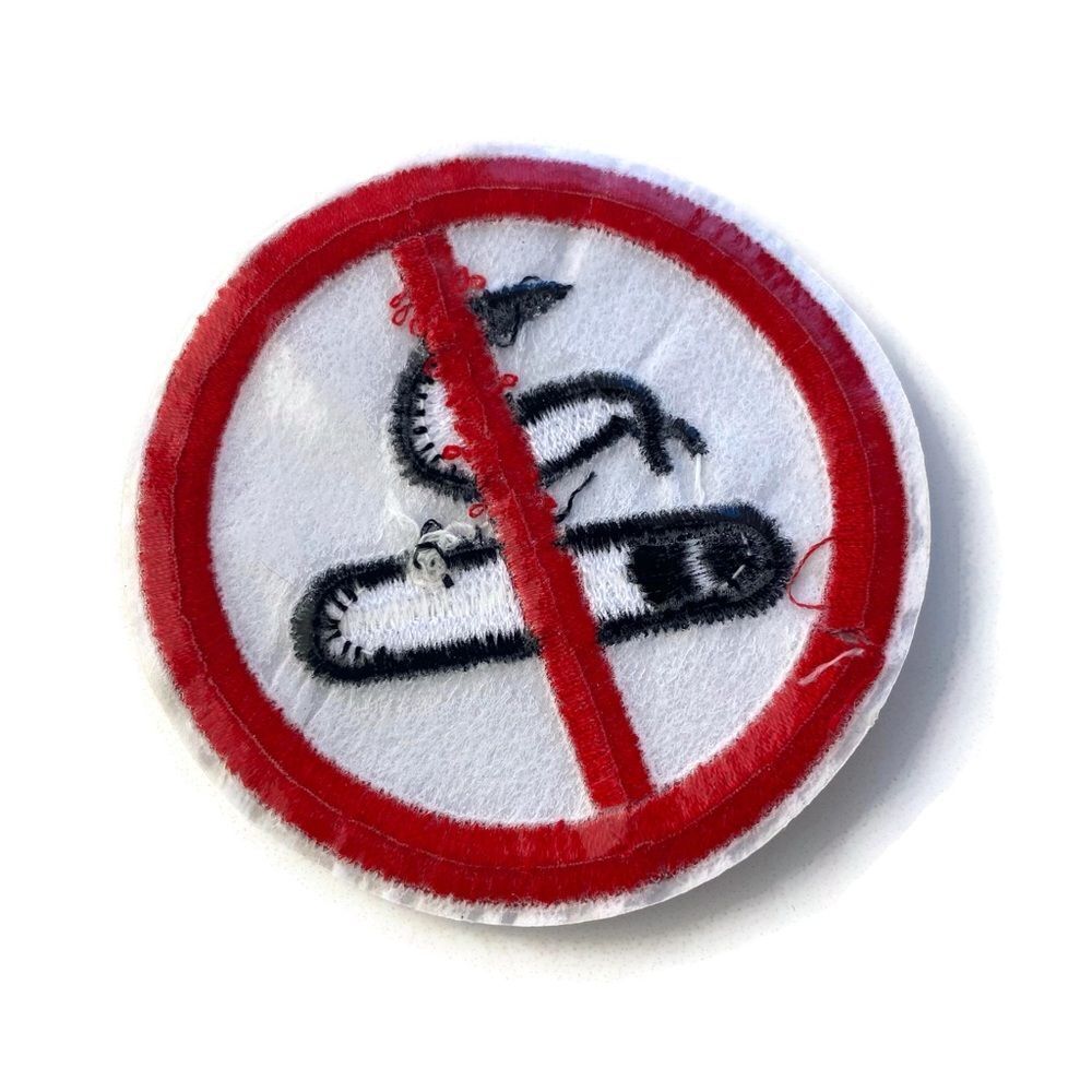 No Smoking Sign Embroidered Patch - Picture 3 of 3